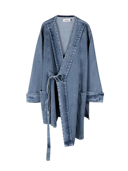 チャイナ服 レースアップデニムジャケット