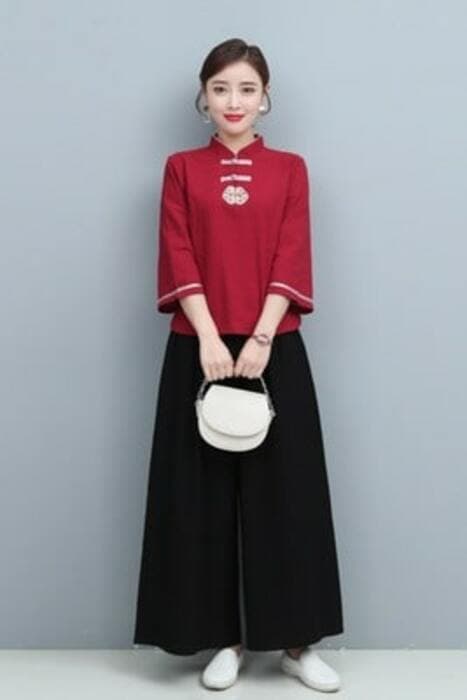 チャイナ服 中華風レトロまチャイナシャツ