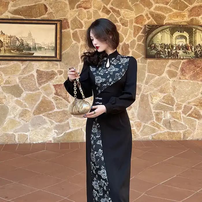 チャイナ服 ゆったり シンブル チャイナドレス