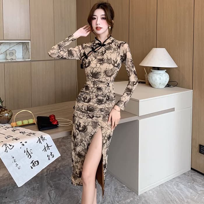チャイナ服 タイト シルエット チャイナドレス