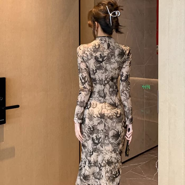 チャイナ服 タイト シルエット チャイナドレス