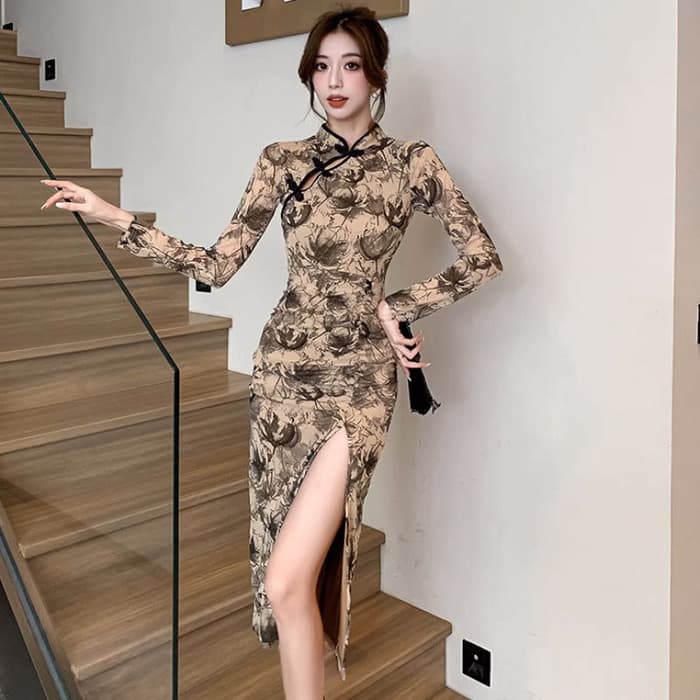 チャイナ服 タイト シルエット チャイナドレス