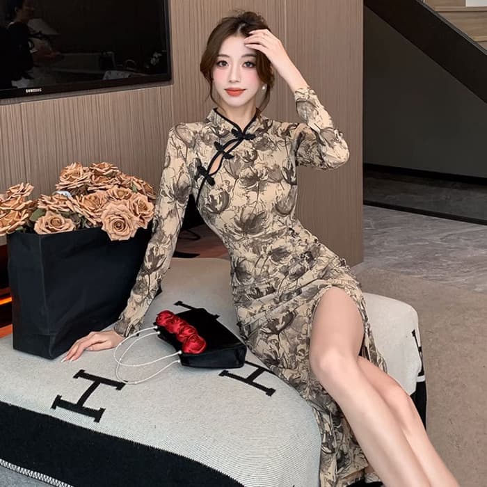 チャイナ服 タイト シルエット チャイナドレス