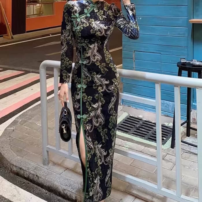 チャイナ服 グリーン チャイナドレス