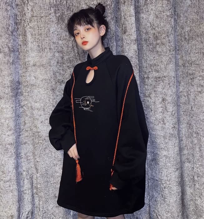 チャイナ服 刺繍 ロープ デザイン チャイナドレス