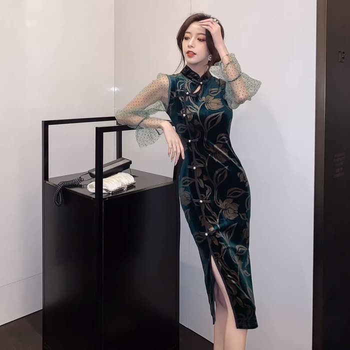 チャイナ服 シースルーチャイナドレス