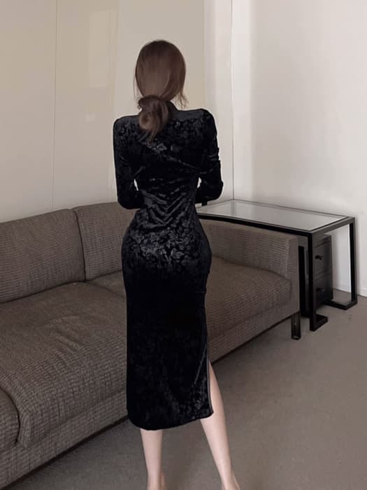 チャイナ服 スリッド セクシーチャイナドレス