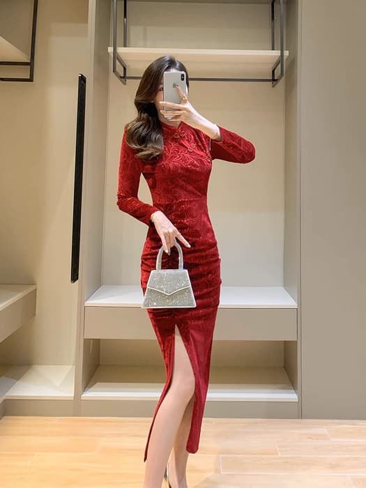 チャイナ服 レトロかわいいチャイナドレス