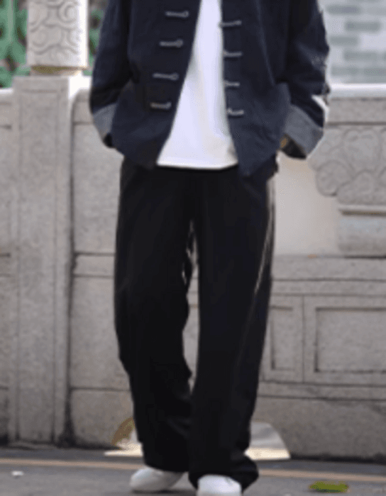 チャイナ服 ロールアップそた袖 カジュアルチャイナシャツ