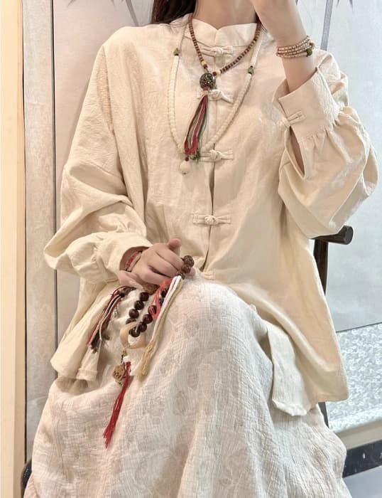 チャイナ服 オーバーサイズなチャイナブラウス