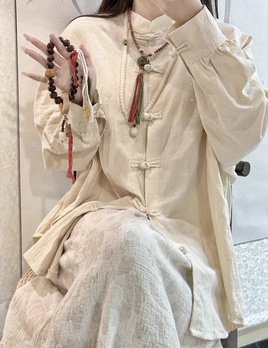 チャイナ服 オーバーサイズなチャイナブラウス