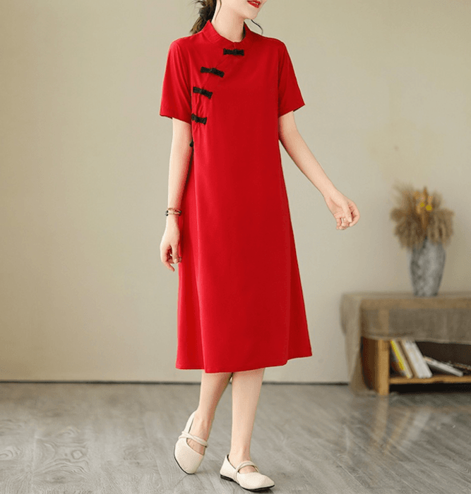 チャイナ服 Aラインチャイナワンピース