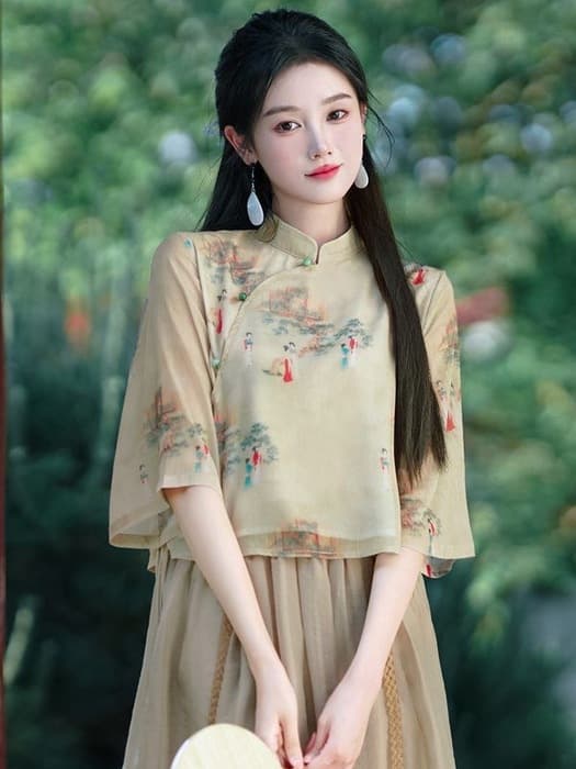 チャイナ服 シースルーチャイナワンピース