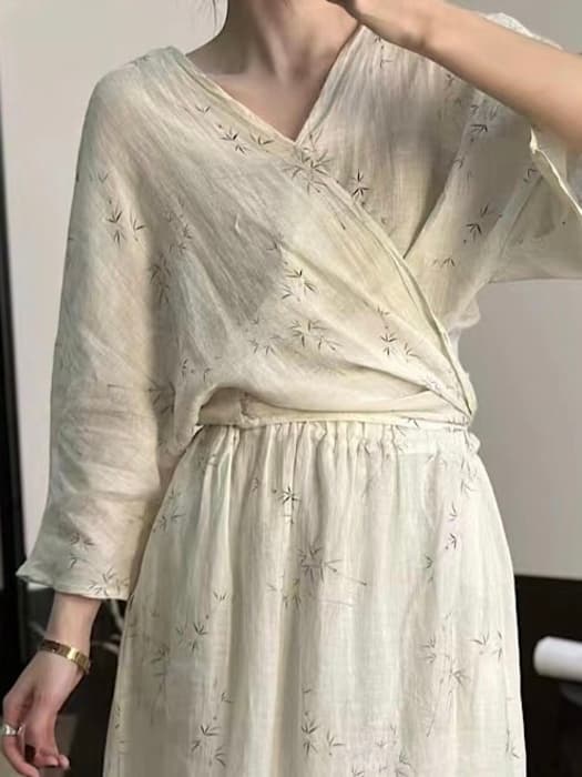 チャイナ服 コットンリネン カジュアルファッションチャイナワンピース