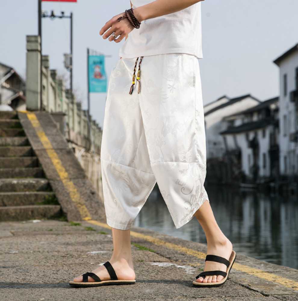 チャイナ服 チャイナ風 クロップドパンツ メンズチャイナ