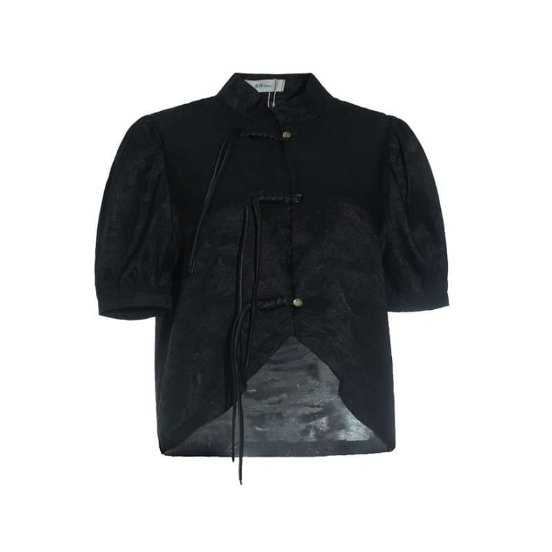 チャイナ服 チャイナ風レトロ半袖ブラウス
