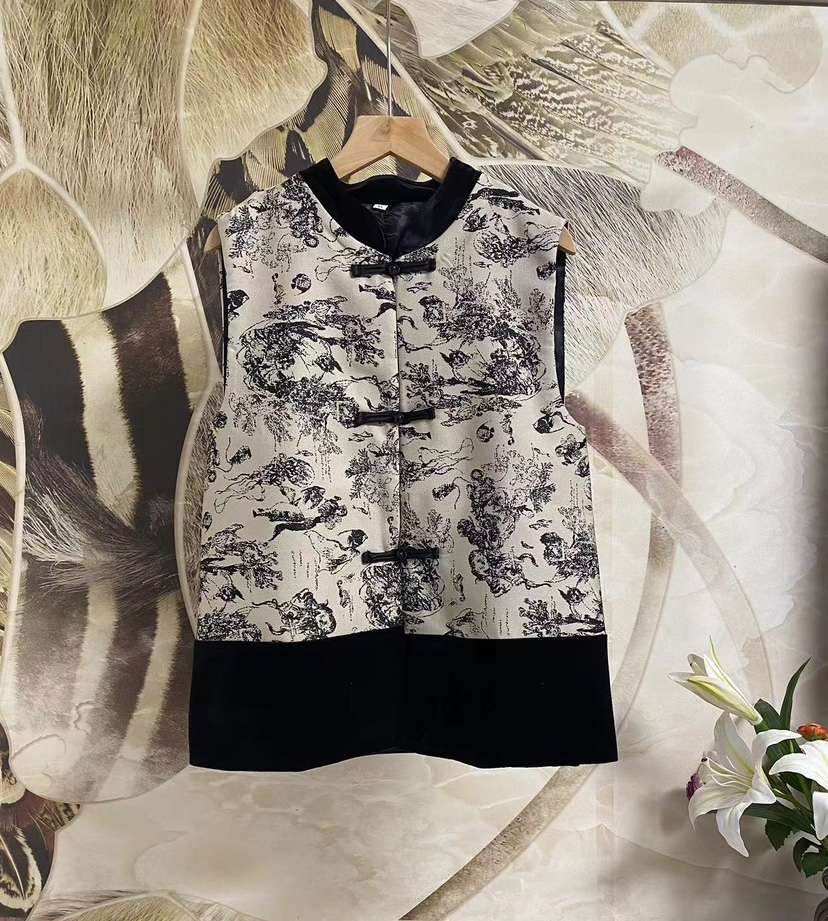 チャイナ服 花柄刺繍チャイナベスト