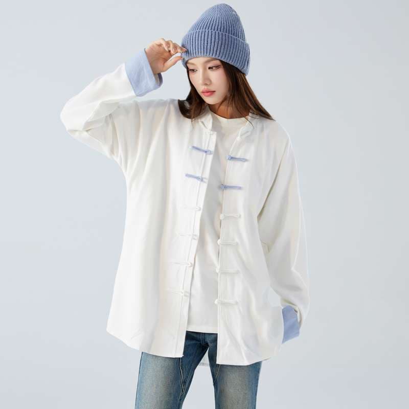 チャイナ服 伝統風デザイン ロング丈ジャケット