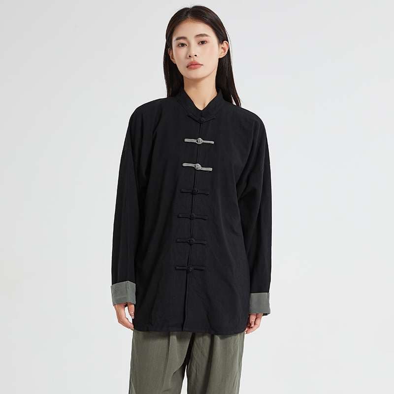 チャイナ服 伝統風デザイン ロング丈ジャケット