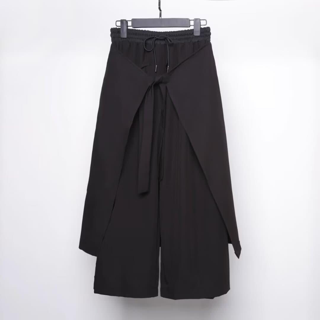 チャイナ服 和風重ね着風ワイドパンツ付きスカート