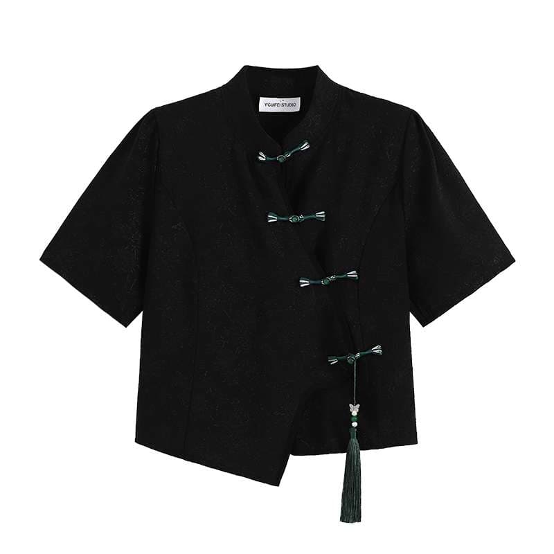 チャイナ服 モダンチャイナ風デザイントップス