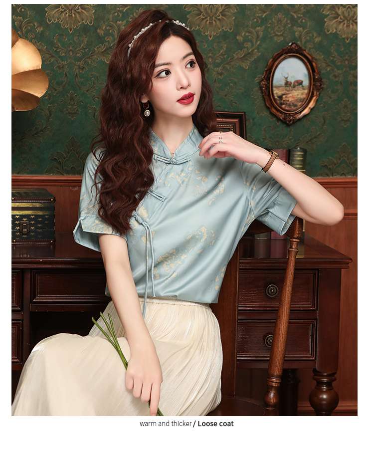 チャイナ服 涼しく着られる 大人のチャイナトップス