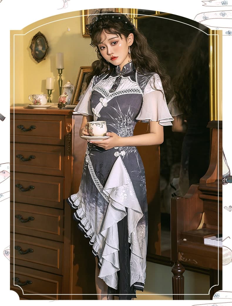 中華ロリータ チャイナドレス風ロリータ2awyワンピース ロリータファッション