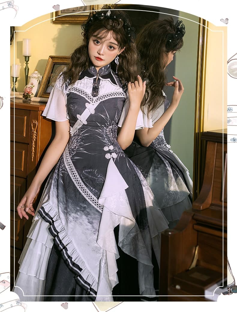 中華ロリータ チャイナドレス風ロリータ2awyワンピース ロリータファッション
